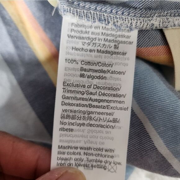 NWT madewell Solano Stripe colorblock pajama shirt - Picture 7 of 7